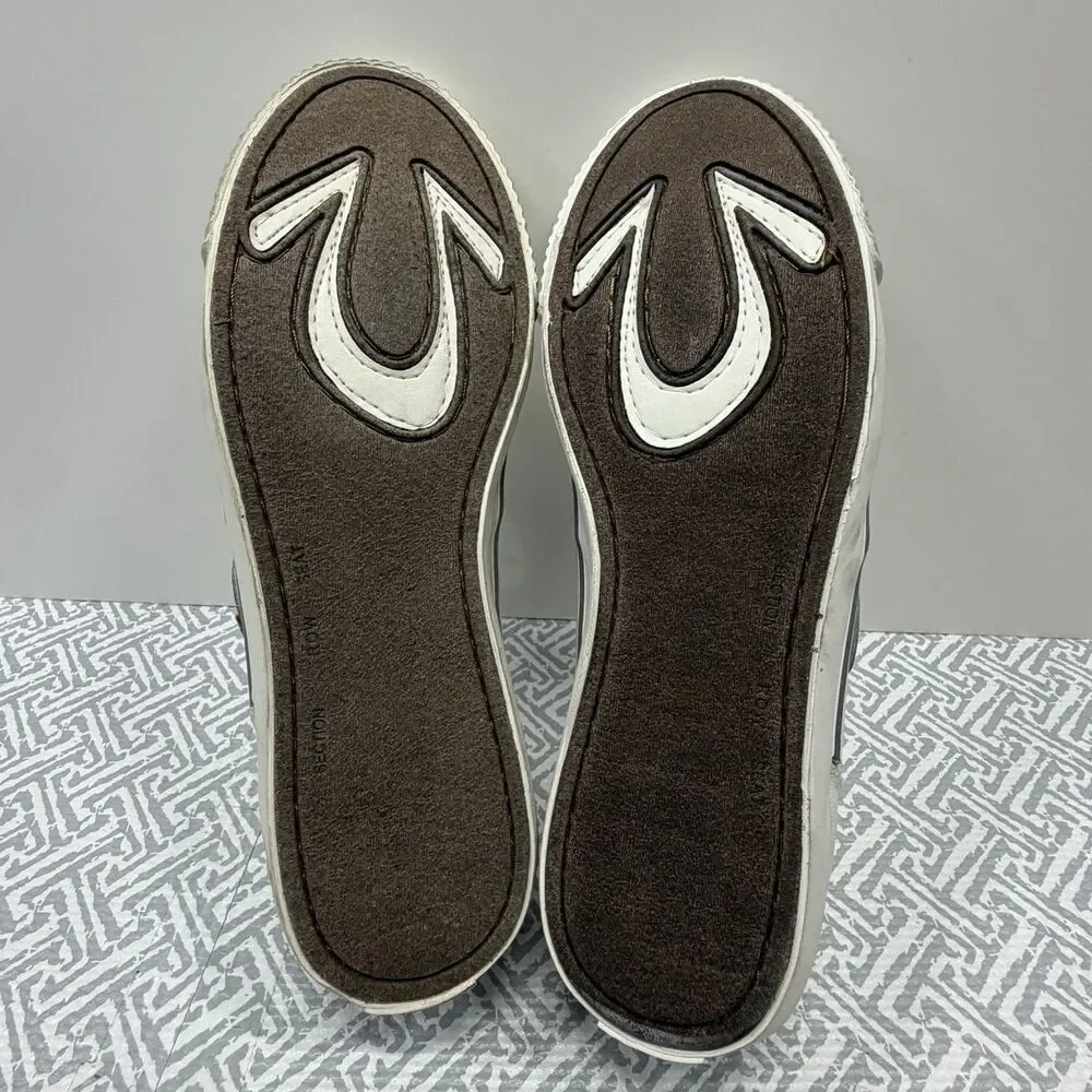 True Religion Vintage Canvas Low Top Sneakers White Men’s Size 11 TR118113 READ!